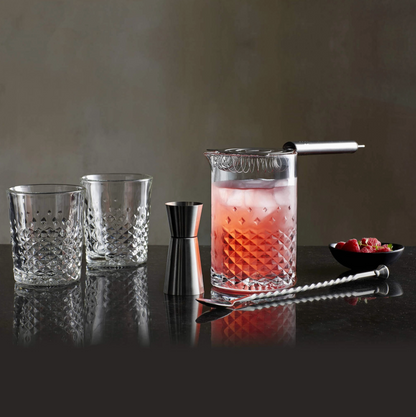 Classic Cocktail Carats 4-Piece Bar Mixing Set