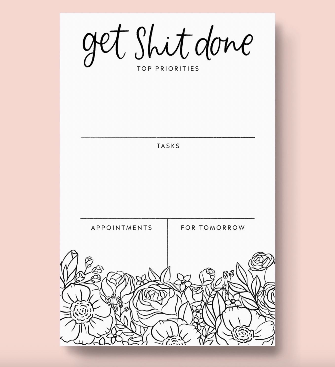 Get Shit Done Daily Planner Notepad