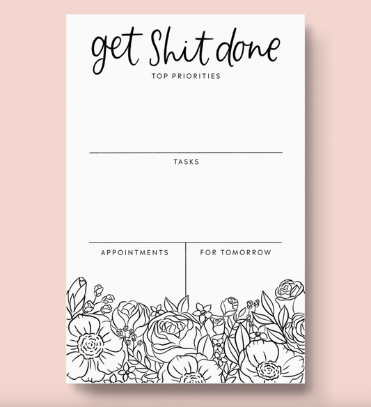 Get Shit Done Daily Planner Notepad